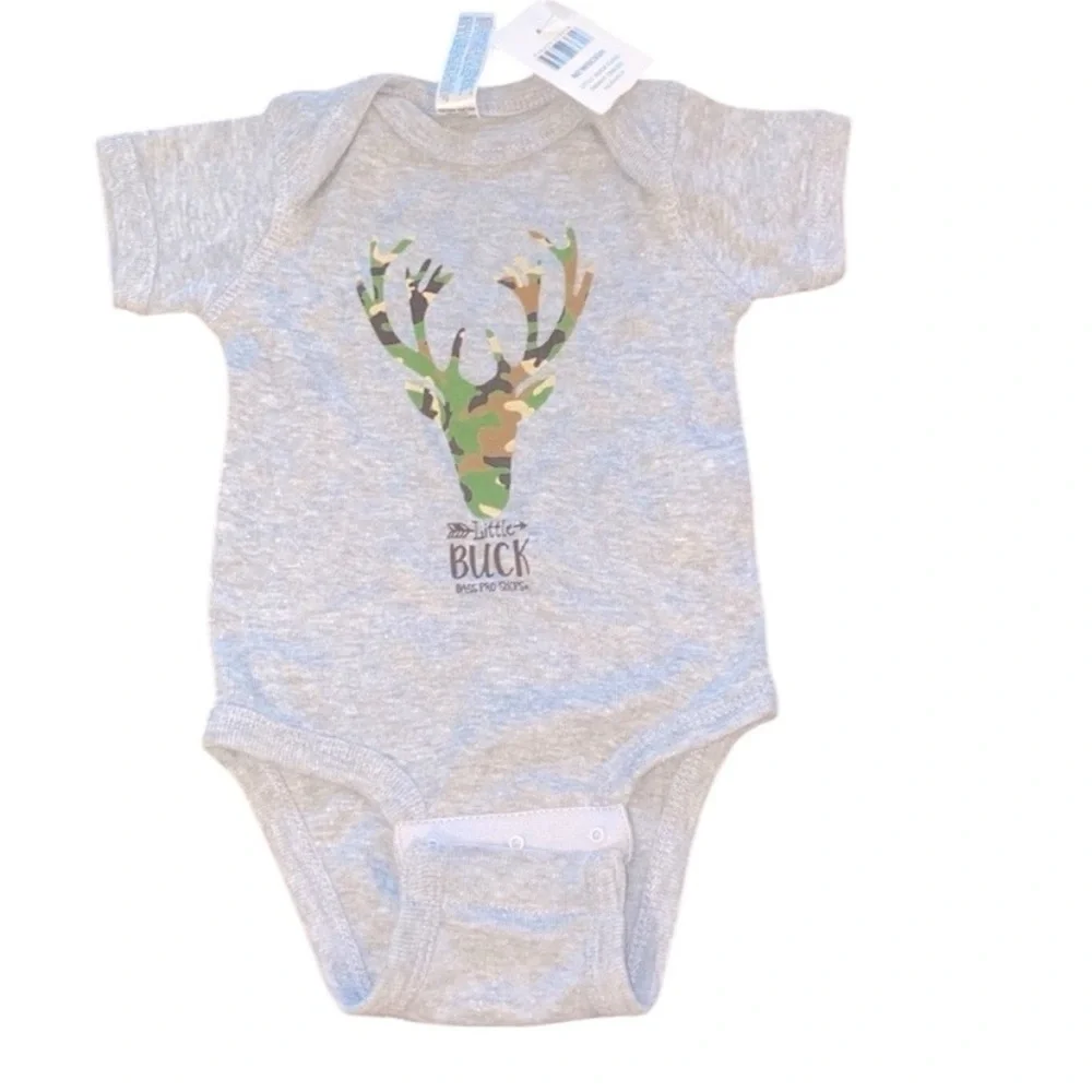 Rabbit skins little buck camouflage newborn grey one piece new with tags